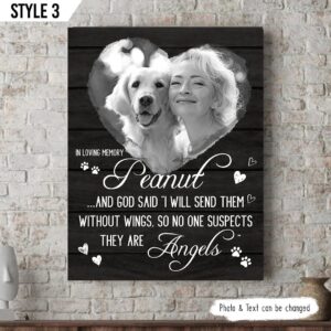 God Said I Will Send Them Without Wings Dog Vertical Canvas Poster Poster To Print Gifts for Dog Mom 1