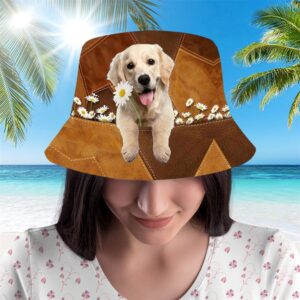 Golden Retriever Bucket Hat Hats To Walk With Your Beloved Dog A Gift For Dog Lovers 2 evr9sl