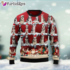 Golden Retriever Cute Dog All Over Print Ugly Christmas Sweater Christmas Outfits Gift 1
