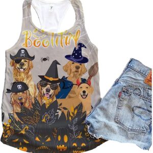 Golden Retriever Dog Bootiful Halloween Tank Top Summer Casual Tank Tops For Women Gift For Young Adults 1 ykyh65
