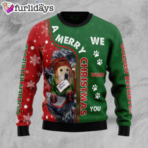 Golden Retriever Dog Lover Ugly Christmas Sweater Family Sweater Gifts Dog Memorial Gift 1