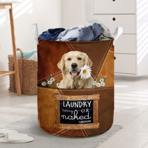 Golden Retriever Laundry Today Or Naked Tomorrow Daisy Laundry Basket Dog Laundry Basket Christmas Gift For Her 1