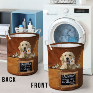Golden Retriever Laundry Today Or Naked Tomorrow Daisy Laundry Basket Dog Laundry Basket Christmas Gift For Her 2