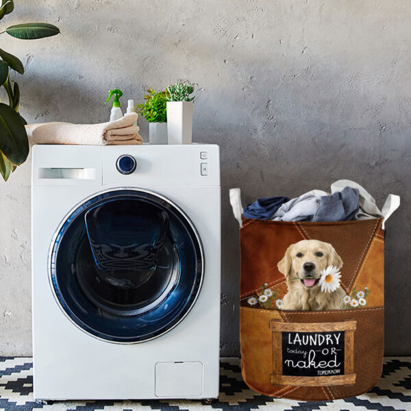 Golden Retriever Laundry Today Or Naked Tomorrow Daisy Laundry Basket – Dog Laundry Basket – Christmas Gift For Her