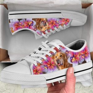 Golden Retriever Low Top Shoes Gift For Golden Retriever Lovers Canvas Sneaker Owners Gift Dog Breeders 1