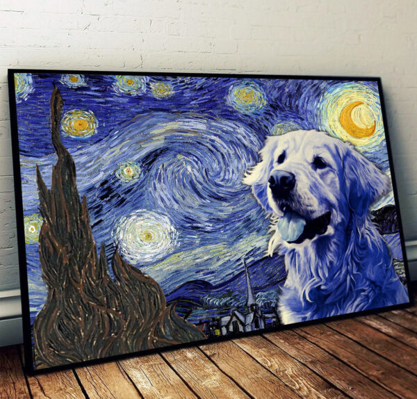 Golden Retriever Poster & Matte Canvas – Dog Wall Art Prints – Painting On Canvas