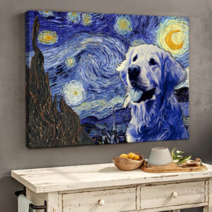 Golden Retriever Poster Matte Canvas Dog Wall Art Prints Painting On Canvas 2
