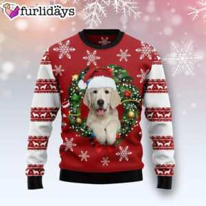 Golden Retriever Wearing Santa s Hat Cute Dog Ugly Christmas Sweater Dog Memorial Gift 1