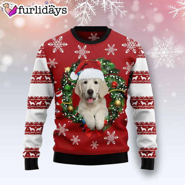Golden Retriever Wearing Santa’s Hat Cute Dog Ugly Christmas Sweater – Dog Memorial Gift