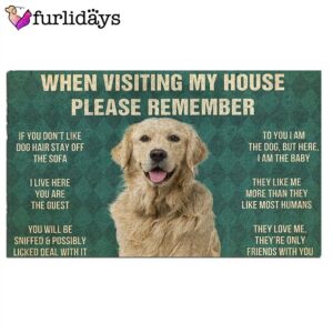 Golden Retriever s Rules Doormat Xmas Welcome Mats Dog Memorial Gift 2