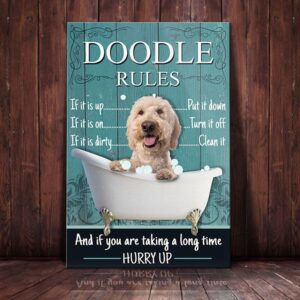 Goldendoodle Rules Poster Matte Canvas Dog Canvas Art Poster To Print Gift For Dog Lovers 1
