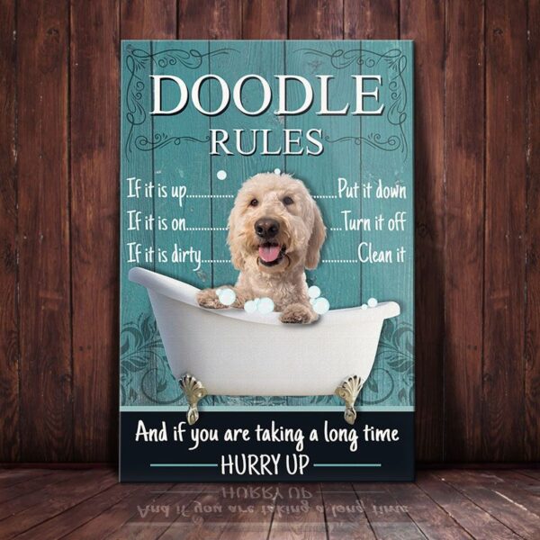 Goldendoodle Rules Poster & Matte Canvas – Dog Canvas Art – Poster To Print – Gift For Dog Lovers