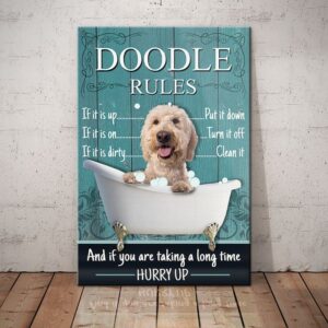 Goldendoodle Rules Poster Matte Canvas Dog Canvas Art Poster To Print Gift For Dog Lovers 2