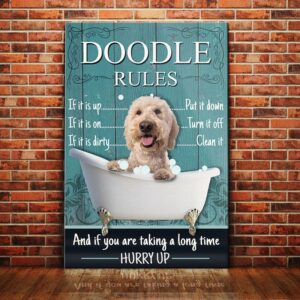 Goldendoodle Rules Poster Matte Canvas Dog Canvas Art Poster To Print Gift For Dog Lovers 3
