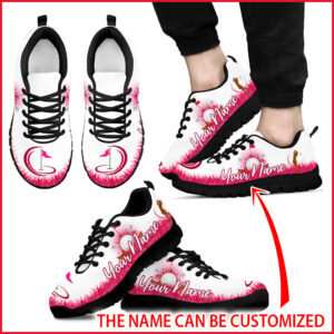 Golf Grass Hot Pink Color Custom Name Fashion Sneaker For Men And Women Comfortable Walking Running Lightweight Casual Shoes 2