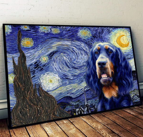 Gordon Setter Poster & Matte Canvas – Dog Wall Art Prints – Painting On Canvas