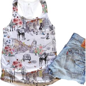 Great Dane Dog Floral City Tank Top Summer Casual Tank Tops For Women Gift For Young Adults 1 qqvquq
