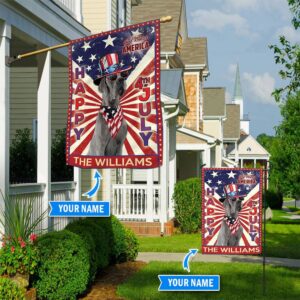 Great Dane God Bless America 4th Of July Personalized Flag Custom Dog Garden Flags Dog Flags Outdoor 1