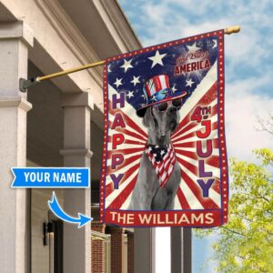 Great Dane God Bless America 4th Of July Personalized Flag Custom Dog Garden Flags Dog Flags Outdoor 2