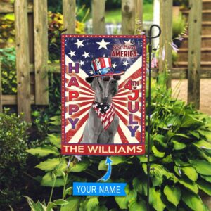 Great Dane God Bless America 4th Of July Personalized Flag Custom Dog Garden Flags Dog Flags Outdoor 3