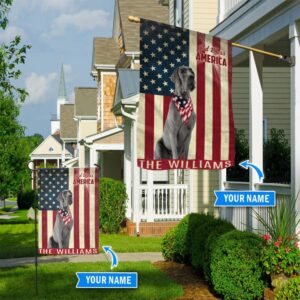 Great Dane God Bless America Personalized Flag Custom Dog Garden Flags Dog Flags Outdoor 1