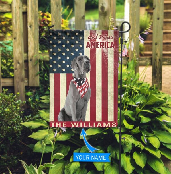 Great Dane God Bless America Personalized Flag – Custom Dog Garden Flags – Dog Flags Outdoor
