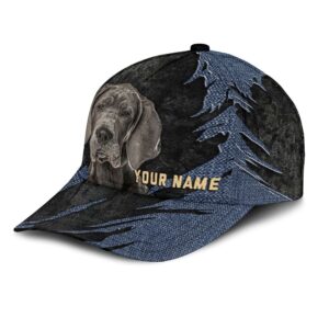 Great Dane Jean Background Custom Name Cap Classic Baseball Cap All Over Print Gift For Dog Lovers 3 ozdfgq