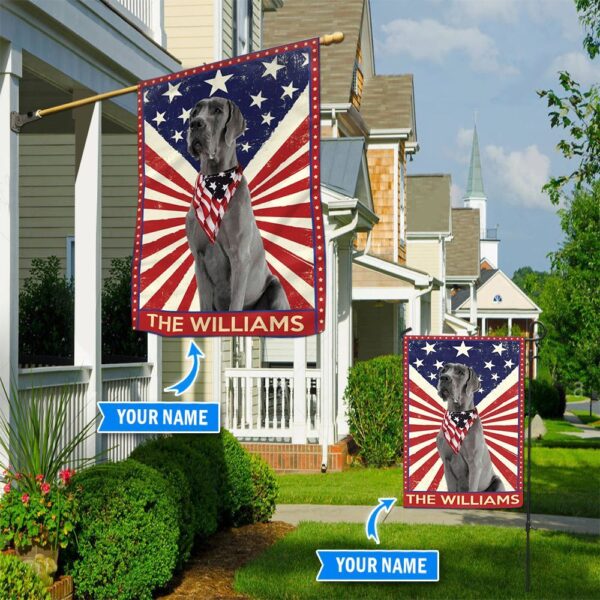 Great Dane Personalized House Flag – Custom Dog Garden Flags – Dog Flags Outdoor