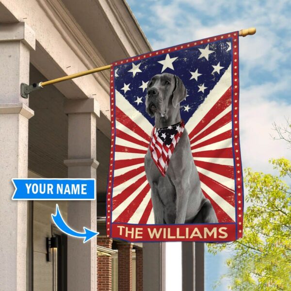 Great Dane Personalized House Flag – Custom Dog Garden Flags – Dog Flags Outdoor
