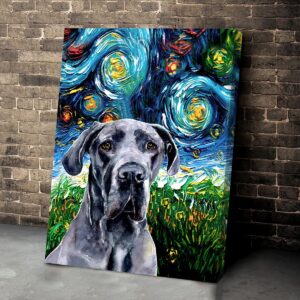 Great Dane Poster Matte Canvas Dog Canvas Art Poster To Print Gift For Dog Lovers 4