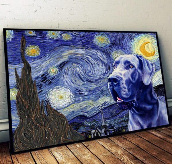 Great Dane Poster & Matte Canvas – Dog Wall Art Prints – Painting On Canvas