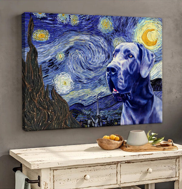 Great Dane Poster & Matte Canvas – Dog Wall Art Prints – Painting On Canvas