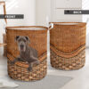 Great Dane Rattan Texture Laundry Basket – Dog Laundry Basket – Christmas Gift For Her – Home Decor