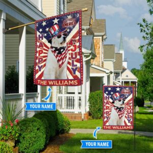 Great Pyrenees God Bless America 4th Of July Personalized Flag Custom Dog Garden Flags Dog Flags Outdoor 1