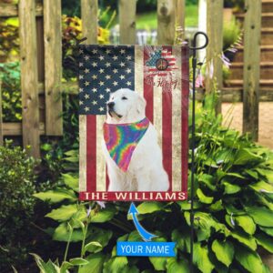 Great Pyrenees Hippie Personalized Flag Custom Dog Garden Flags Dog Flags Outdoor 2