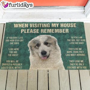 Great Pyrenees House Rules Doormat’s Rules Doormat – Funny Doormat – Dog Memorial Gift