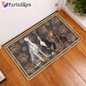 Greyhound 2-Flower Paw Doormat – Pet Welcome Mats –  Unique Gifts Doormat