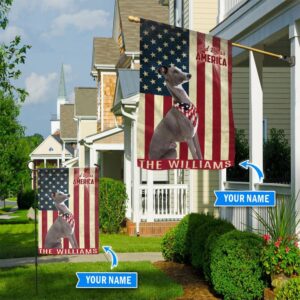 Greyhound God Bless America Personalized Flag Custom Dog Garden Flags Dog Flags Outdoor 1