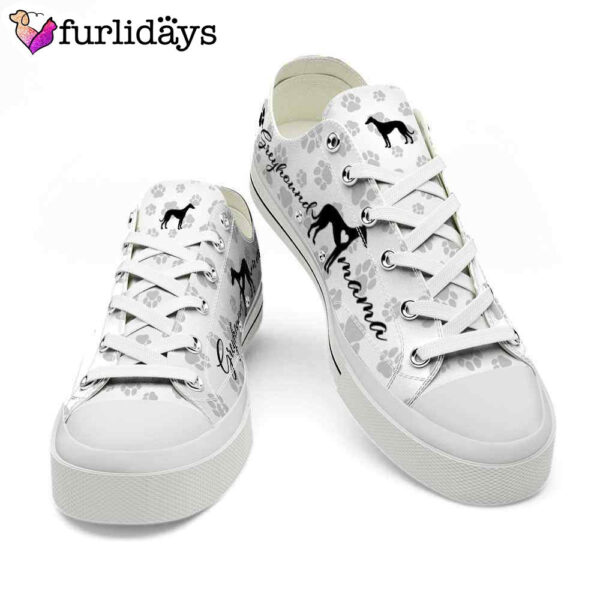 Greyhound Paws Pattern Low Top Shoes  – Happy International Dog Day Canvas Sneaker – Owners Gift Dog Breeders