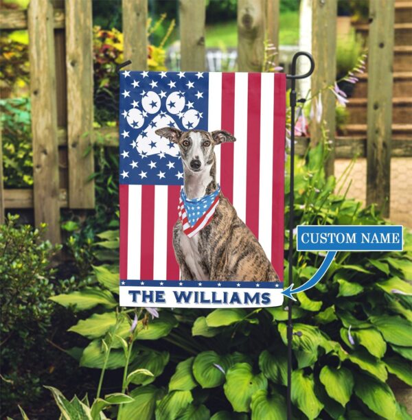 Greyhound Personalized Garden Flag – Garden Dog Flag – Personalized Dog Garden Flags