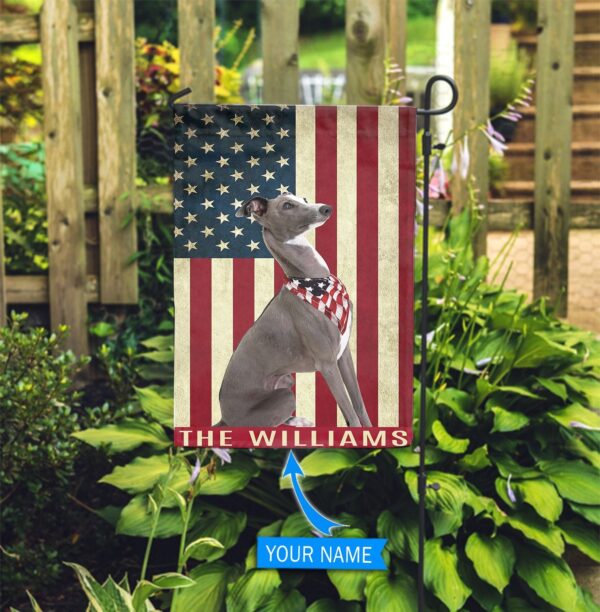 Greyhound Personalized Garden Flag – Personalized Dog Garden Flags – Dog Flags Outdoor