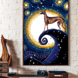 Greyhound Poster Canvas Dog Canvas Wall Art Dog Lovers Gifts For Him Or Her 2