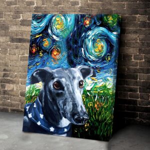 Greyhound Poster Matte Canvas Dog Canvas Art Poster To Print Gift For Dog Lovers 1