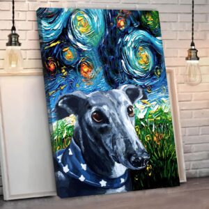 Greyhound Poster Matte Canvas Dog Canvas Art Poster To Print Gift For Dog Lovers 2