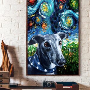 Greyhound Poster Matte Canvas Dog Canvas Art Poster To Print Gift For Dog Lovers 4