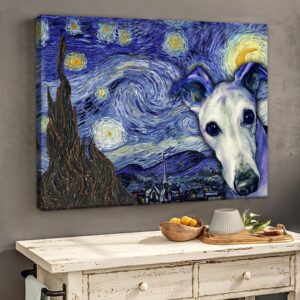 Greyhound Poster & Matte Canvas –…