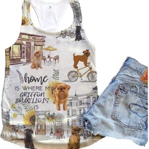 Griffon Bruxellois Dog Home Urban Sunflower Tank Top Summer Casual Tank Tops For Women Gift For Young Adults 1 r9r4kg