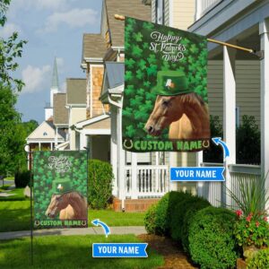 Happy St.Patrick s Day Horse Personalized Garden Flag Flags For The Garden Outdoor Decoration 1