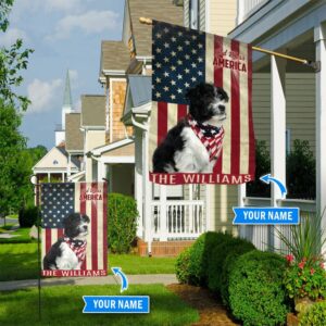 Havanese God Bless America Personalized Flag Custom Dog Garden Flags Dog Flags Outdoor 1
