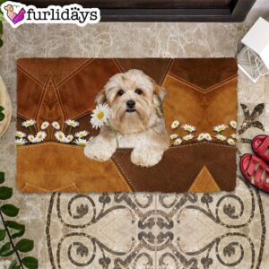 Havanese Holding Daisy Doormat – Gift For Dog Lovers –  Unique Gifts Doormat